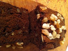 Pumpkin Bread with Candied Ginger and Pecans